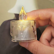 12 Pcs Flameless and Smokeless Decorative Acrylic Candles Transparent Led Tea Light Candle for Gifting, House, Diwali, Christmas, Festival, Events Decor Candles, Diwali